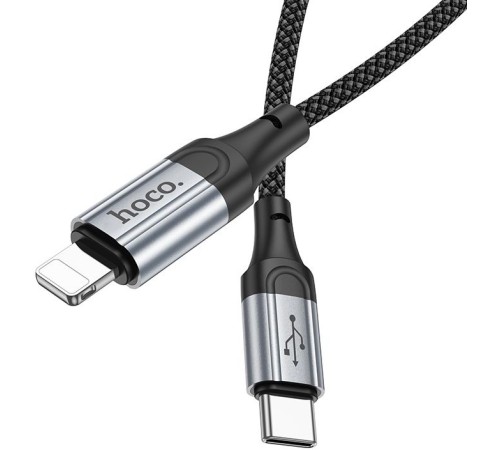Кабель Hoco X102 Fresh iP USB-C-Lightning (m) 1м черный коробка
