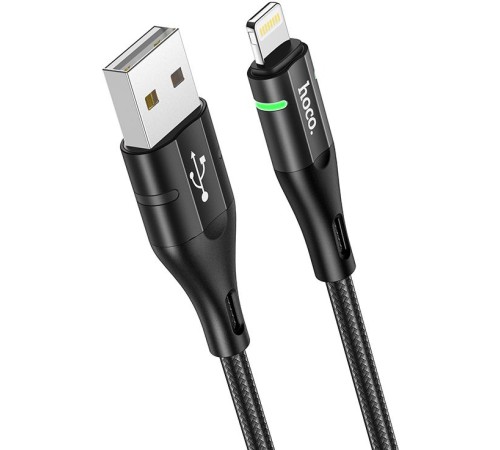 Кабель Hoco U93 Shadow iP U93 SHADOW IP USB (m)-Lightning (m) 1.2м черный коробка Кабель Hoco U93 Shadow iP U93 SHADOW IP USB (m)-Lightning (m) 1.2м черный коробка