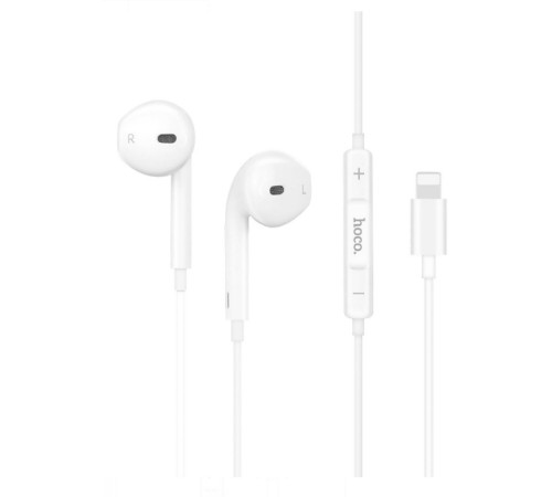 Гарнитура вкладыши Hoco L7 Plus 1.2м белый проводные в ушной раковине Гарнитура вкладыши Hoco L7 Plus 1.2м белый проводные в ушной раковине
