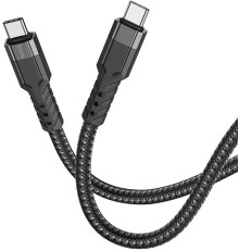 Кабель Hoco U110 Type-C to Type-C USB Type-C-USB Type-C 1.2м черный коробка