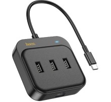 Разветвитель USB-C Hoco HB35 4порт. черный