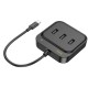 Разветвитель USB-C Hoco HB35 4порт. черный