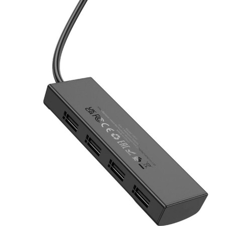 Разветвитель USB Hoco HB41 4порт. черный Разветвитель USB Hoco HB41 4порт. черный