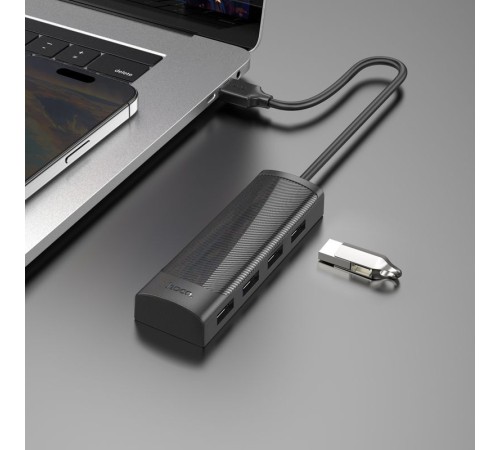 Разветвитель USB Hoco HB41 4порт. черный Разветвитель USB Hoco HB41 4порт. черный