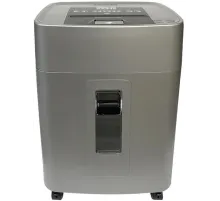 Шредер Office Kit SA375 серый/черный с автоподачей (секр.P-4) фрагменты 375лист. 42лтр. скрепки скобы пл.карты CD