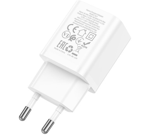 Сетевое зар./устр. Hoco N27 White 20W (PD+QC+AFC) USB-C белый