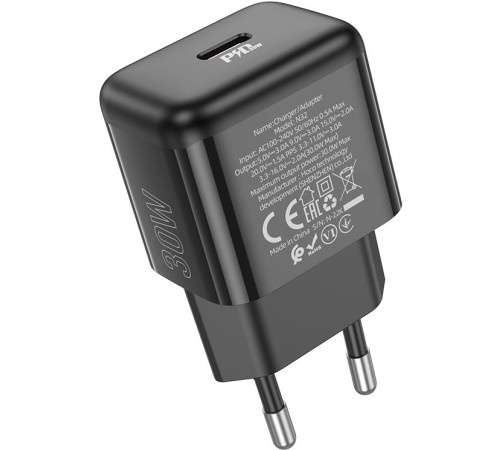 Сетевое зар./устр. Hoco N32 Glory Black 30W (PD+QC+AFC) USB-C универсальное черный