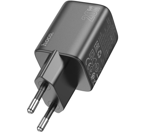 Сетевое зар./устр. Hoco N41 Almighty Black 20W 3A (PD+QC+AFC) USB-A/Type-C черный