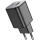 Сетевое зар./устр. Hoco N41 Almighty Black 20W 3A (PD+QC+AFC) USB-A/Type-C черный