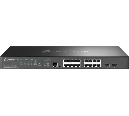 Сетевое оборудование TP-Link SG3218XP-M2, Управляемый коммутатор Omada уровня 2+ с 16 портами 2,5 Гбит/с (8 портов PoE+) и 2 портами SFP+, 802.3af/at 240 Вт, стальной корпус, 1U, монтируется в 19-дюймовую стойку (SG3218XP-M2)