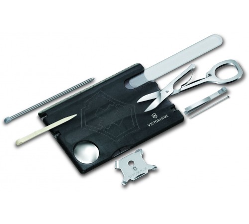 Швейцарская карта Victorinox Swiss Card Nailcare (0.7240.T3) черный полупрозрачный коробка подарочная Швейцарская карта Victorinox Swiss Card Nailcare (0.7240.T3) черный полупрозрачный коробка подарочная