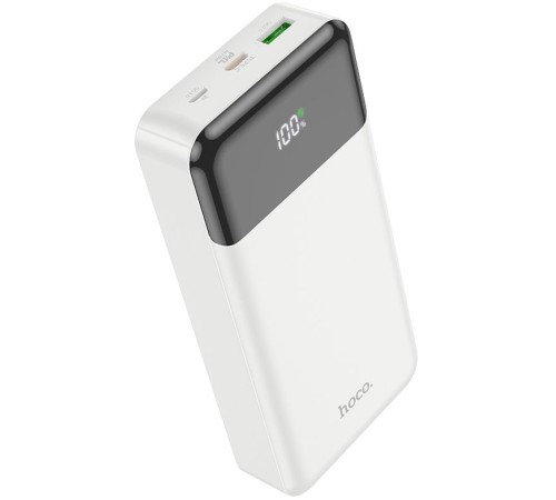 Мобильный аккумулятор Hoco J102A Cool figure white 20000mAh QC/PD 20W 3A USB-A/USB-C белый Мобильный аккумулятор Hoco J102A Cool figure white 20000mAh QC/PD 20W 3A USB-A/USB-C белый
