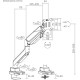 Кронштейн для мониторов Ultramounts UM717 серебристый 17"-49" макс.18кг крепление к столешнице поворот и наклон