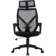 Кресло Cactus CS-MC414-BK черный сетка/ткань с подголов. крестов. пластик