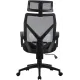 Кресло Cactus CS-MC414-BK черный сетка/ткань с подголов. крестов. пластик