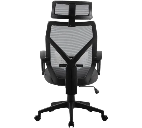 Кресло Cactus CS-MC414-GY черный/серый сетка/ткань с подголов. крестов. пластик