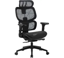 Кресло Cactus CS-MC555-BK черный сетка с подголов. крестов. пластик