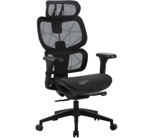 Кресло Cactus CS-MC555-BK черный сетка с подголов. крестов. пластик
