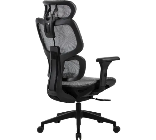 Кресло Cactus CS-MC555-GY черный/серый сетка с подголов. крестов. пластик пластик черный