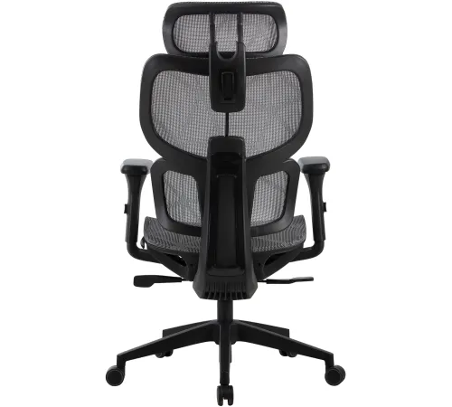 Кресло Cactus CS-MC555-GY черный/серый сетка с подголов. крестов. пластик пластик черный