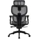 Кресло Cactus CS-MC555-GY черный/серый сетка с подголов. крестов. пластик пластик черный