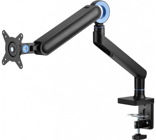 Кронштейн для мониторов Ultramounts UM719B черный 17"-35" макс.10.5кг крепление к столешнице поворот и наклон Кронштейн для мониторов Ultramounts UM719B черный 17"-35" макс.10.5кг крепление к столешнице поворот и наклон