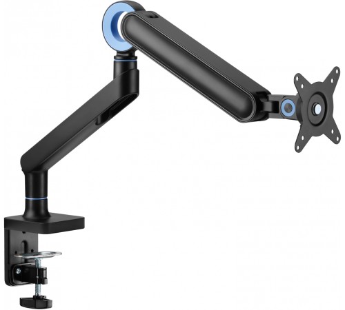 Кронштейн для мониторов Ultramounts UM719B черный 17"-35" макс.10.5кг крепление к столешнице поворот и наклон Кронштейн для мониторов Ultramounts UM719B черный 17"-35" макс.10.5кг крепление к столешнице поворот и наклон