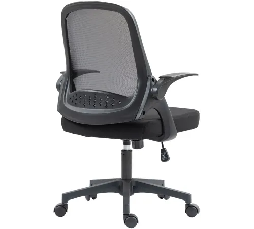 Кресло Cactus CS-MC212-BK черный низк.спин. крестов. пластик