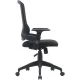 Кресло Cactus CS-MC313-BK черный сетка/ткань низк.спин. крестов. пластик