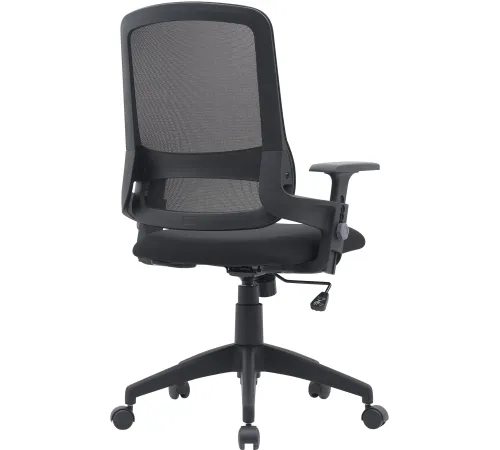 Кресло Cactus CS-MC313-BK черный сетка/ткань низк.спин. крестов. пластик