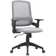 Кресло Cactus CS-MC313-BKGY черный/серый сетка/ткань низк.спин. крестов. пластик пластик черный
