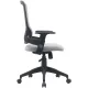 Кресло Cactus CS-MC313-BKGY черный/серый сетка/ткань низк.спин. крестов. пластик пластик черный
