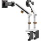 Кронштейн для мониторов Ultramounts UM727W белый 17"-32" макс.9кг крепление к столешнице поворот и наклон