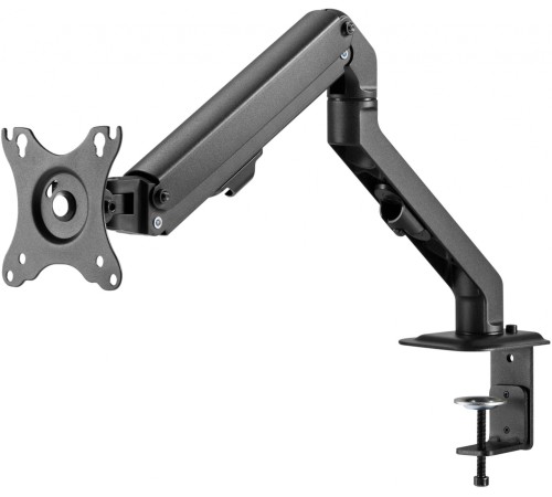 Кронштейн для мониторов Ultramounts UM728 черный 17"-27" макс.7кг крепление к столешнице поворот и наклон Кронштейн для мониторов Ultramounts UM728 черный 17"-27" макс.7кг крепление к столешнице поворот и наклон
