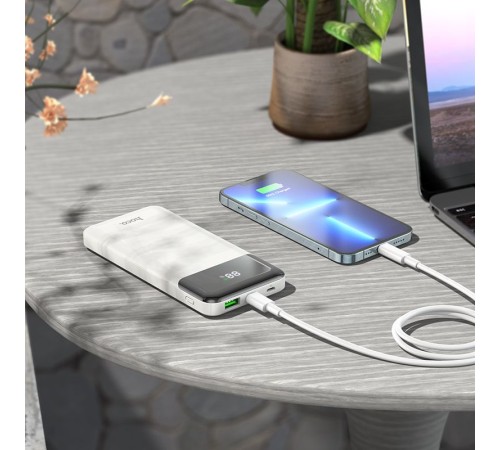 Мобильный аккумулятор Hoco J102 Cool figure white 10000mAh 20W 3A белый