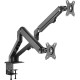 Кронштейн для мониторов Ultramounts UM729 черный 17"-27" макс.7кг крепление к столешнице поворот и наклон