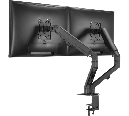 Кронштейн для мониторов Ultramounts UM729 черный 17"-27" макс.7кг крепление к столешнице поворот и наклон Кронштейн для мониторов Ultramounts UM729 черный 17"-27" макс.7кг крепление к столешнице поворот и наклон