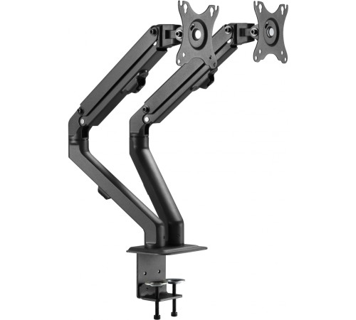Кронштейн для мониторов Ultramounts UM729 черный 17"-27" макс.7кг крепление к столешнице поворот и наклон Кронштейн для мониторов Ultramounts UM729 черный 17"-27" макс.7кг крепление к столешнице поворот и наклон