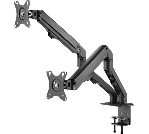 Кронштейн для мониторов Ultramounts UM729 черный 17"-27" макс.7кг крепление к столешнице поворот и наклон Кронштейн для мониторов Ultramounts UM729 черный 17"-27" макс.7кг крепление к столешнице поворот и наклон