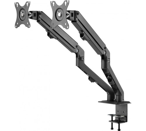 Кронштейн для мониторов Ultramounts UM729 черный 17"-27" макс.7кг крепление к столешнице поворот и наклон Кронштейн для мониторов Ultramounts UM729 черный 17"-27" макс.7кг крепление к столешнице поворот и наклон