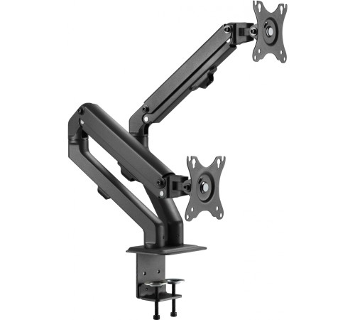 Кронштейн для мониторов Ultramounts UM729 черный 17"-27" макс.7кг крепление к столешнице поворот и наклон Кронштейн для мониторов Ultramounts UM729 черный 17"-27" макс.7кг крепление к столешнице поворот и наклон