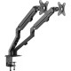 Кронштейн для мониторов Ultramounts UM729 черный 17"-27" макс.7кг крепление к столешнице поворот и наклон