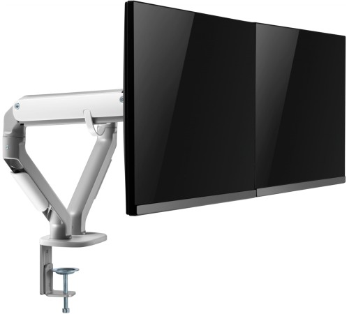 Кронштейн для мониторов Ultramounts UM735SIL серый/серебристый 17"-27" макс.7кг крепление к столешнице поворот и наклон Кронштейн для мониторов Ultramounts UM735SIL серый/серебристый 17"-27" макс.7кг крепление к столешнице поворот и наклон