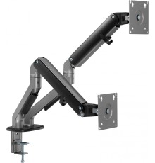 Кронштейн для мониторов Ultramounts UM735BL черный/серый 17"-27" макс.7кг крепление к столешнице поворот и наклон