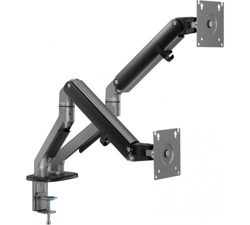 Кронштейн для мониторов Ultramounts UM735BL черный/серый 17"-27" макс.7кг крепление к столешнице поворот и наклон Кронштейн для мониторов Ultramounts UM735BL черный/серый 17"-27" макс.7кг крепление к столешнице поворот и наклон