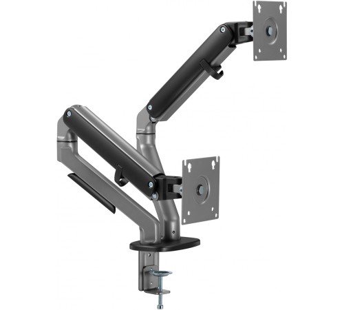 Кронштейн для мониторов Ultramounts UM735BL черный/серый 17"-27" макс.7кг крепление к столешнице поворот и наклон Кронштейн для мониторов Ultramounts UM735BL черный/серый 17"-27" макс.7кг крепление к столешнице поворот и наклон