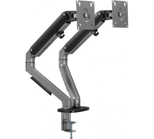 Кронштейн для мониторов Ultramounts UM735BL черный/серый 17"-27" макс.7кг крепление к столешнице поворот и наклон Кронштейн для мониторов Ultramounts UM735BL черный/серый 17"-27" макс.7кг крепление к столешнице поворот и наклон