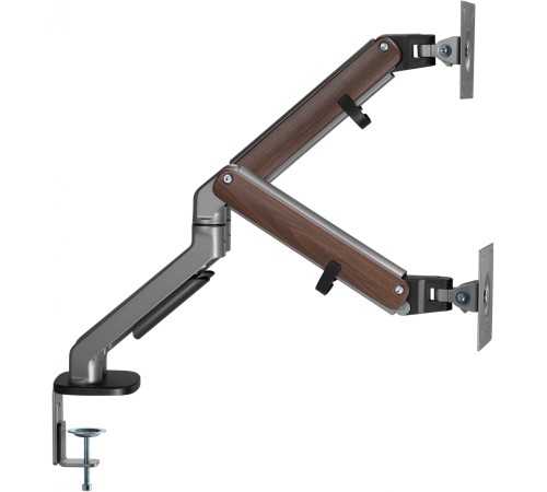 Кронштейн для мониторов Ultramounts UM735WD серый/коричневый 17"-27" макс.7кг крепление к столешнице поворот и наклон Кронштейн для мониторов Ultramounts UM735WD серый/коричневый 17"-27" макс.7кг крепление к столешнице поворот и наклон