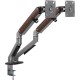 Кронштейн для мониторов Ultramounts UM735WD серый/коричневый 17"-27" макс.7кг крепление к столешнице поворот и наклон