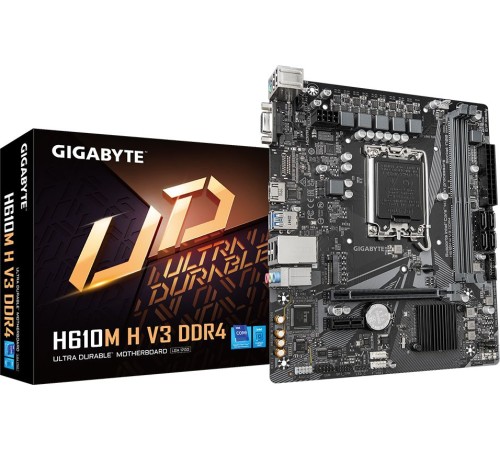 Материнская плата H610 S1700 MATX H610M H V3 DDR4 GIGABYTE